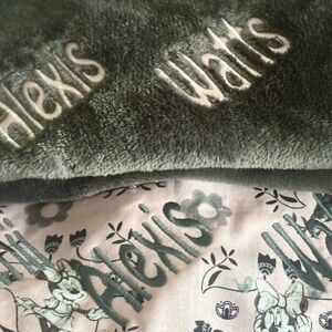 Dark Gray Embroidered Blanket